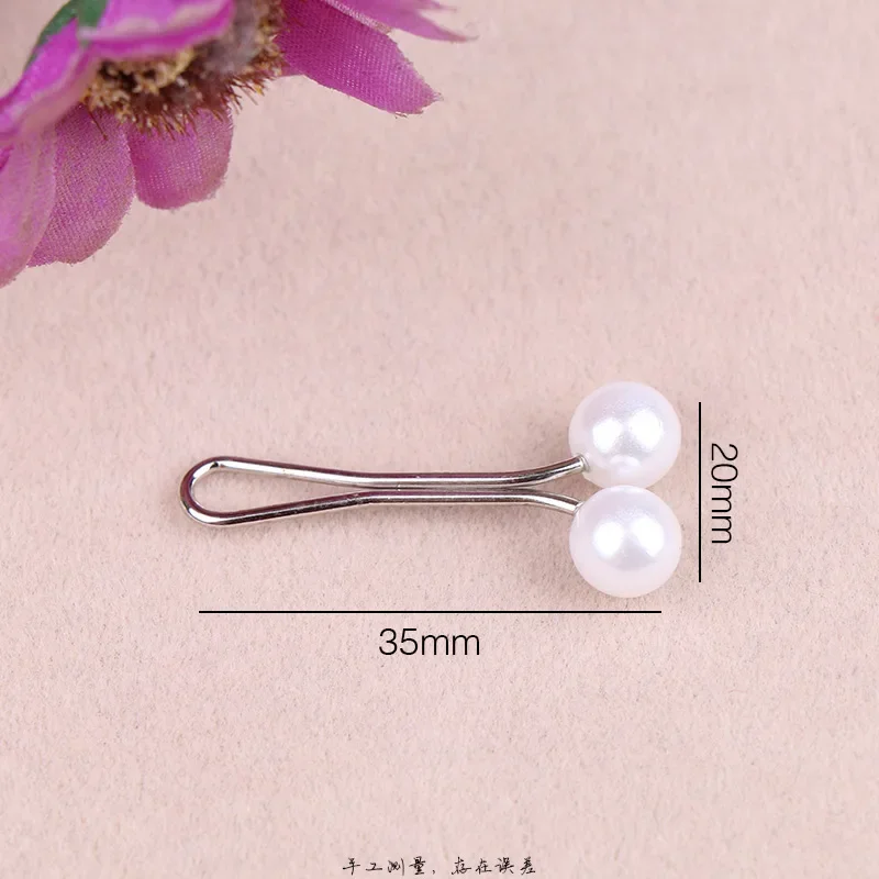 New Arrival U-Shaped Pearl Brooches Pins For Muslim Woman Alloy Scarf Hijab Pins Casual Clip Ladies Plain Accessories 12pcs/Bag