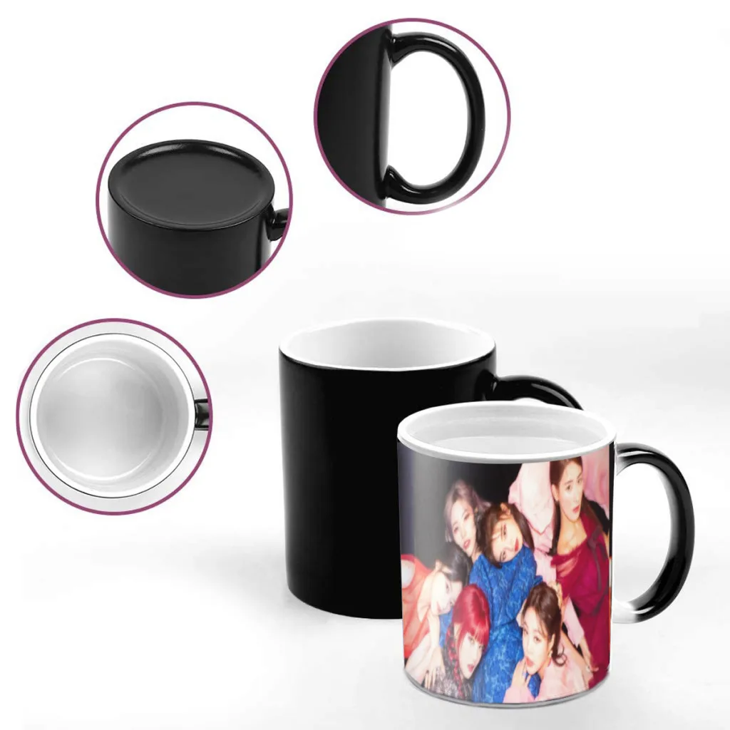 Kpop (G)I-DLE-Gidle-girls One Piece Coffee Mugs And Mug Creative Color Change Tea Cup Ceramic Milk Cups Novelty Gifts