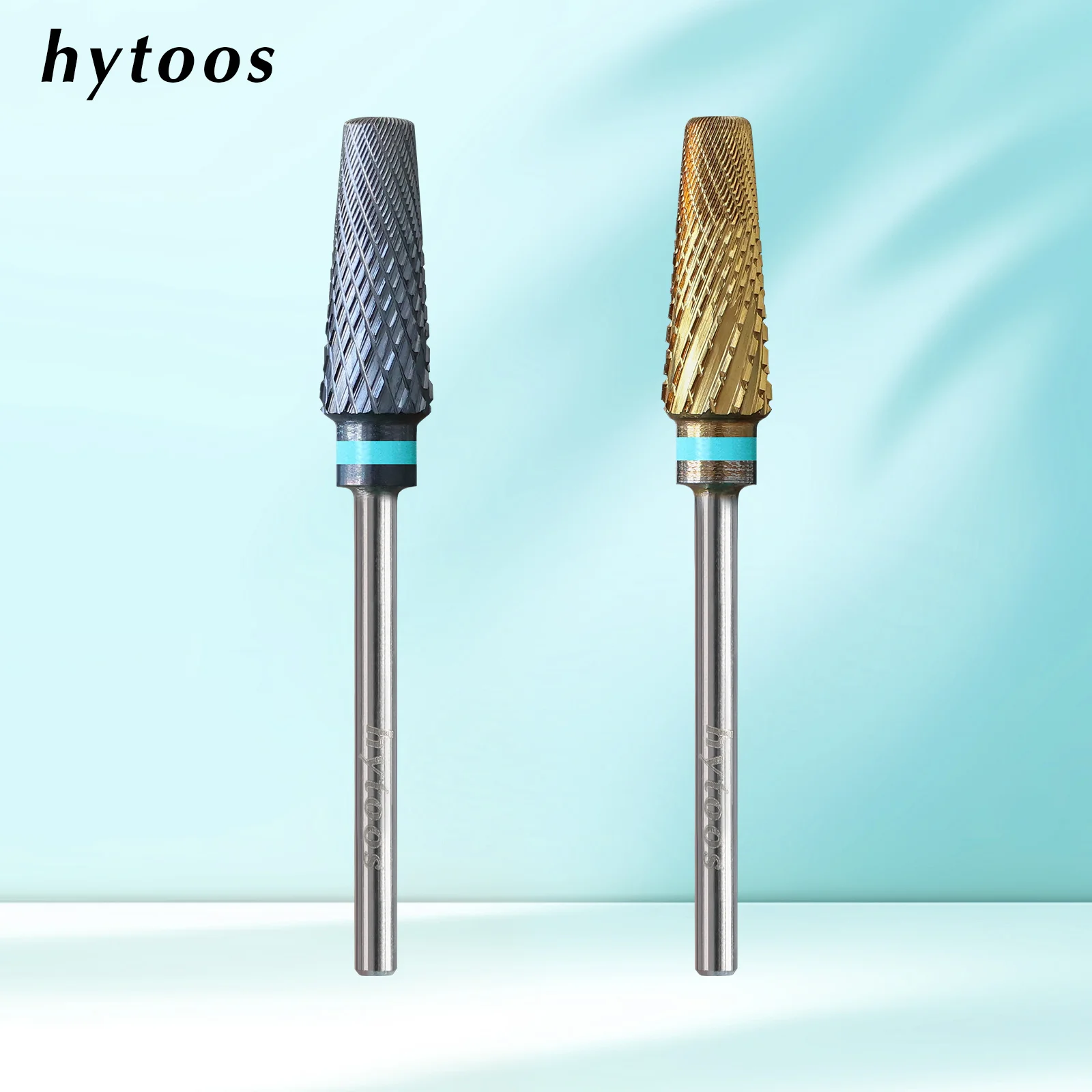 

HYTOOS Safety 5 in 1 Pro Nail Drill Bits DLC/Titanium Carbide Tapered Nail Bit for Gel Removal File Drills Accessories Tools