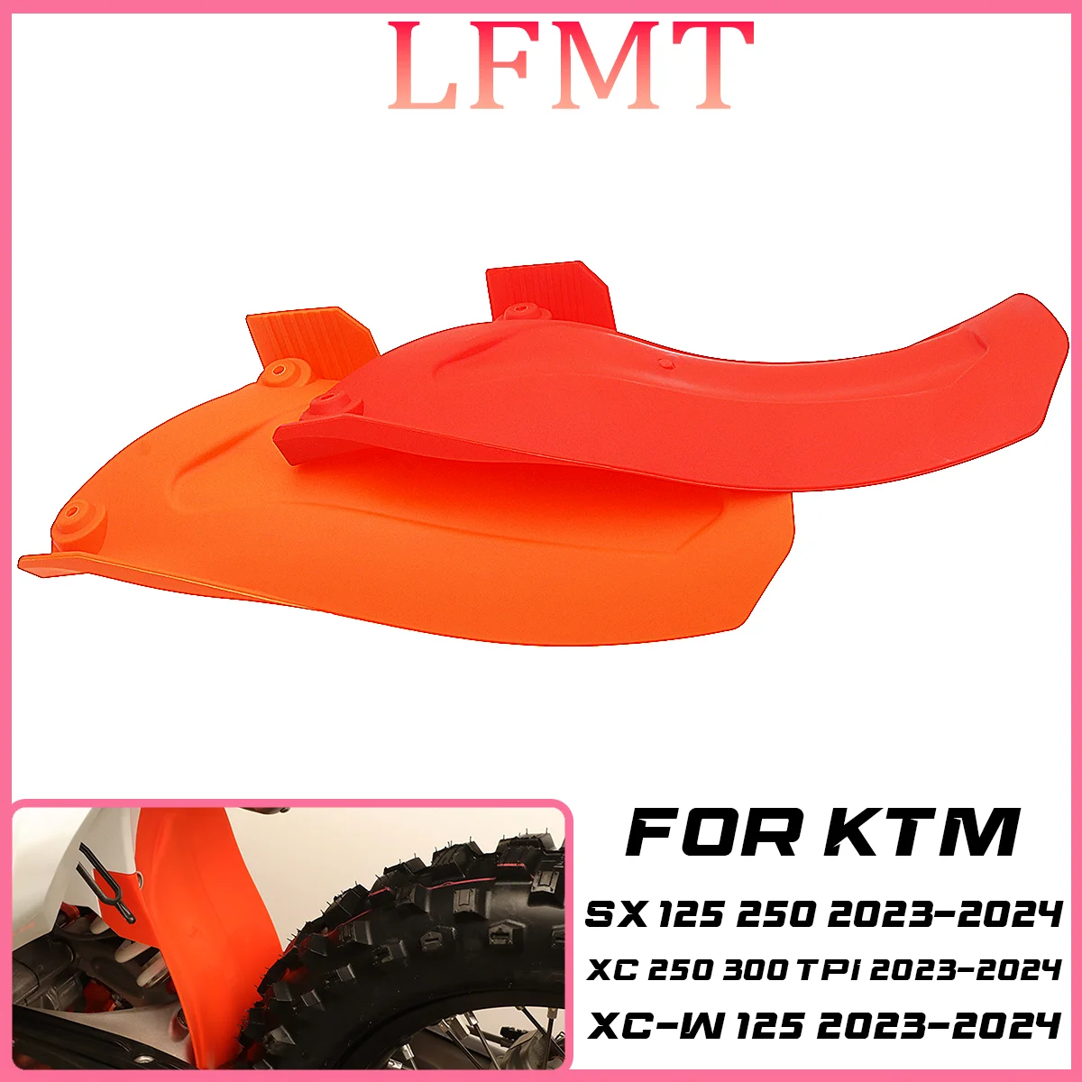 

Motorcycle Front Number Plate Plastic Cover For KTM SX SXF XC XCF XCW XCFW EXC EXCF 125-500cc 2023-2024 Universal Racing Parts