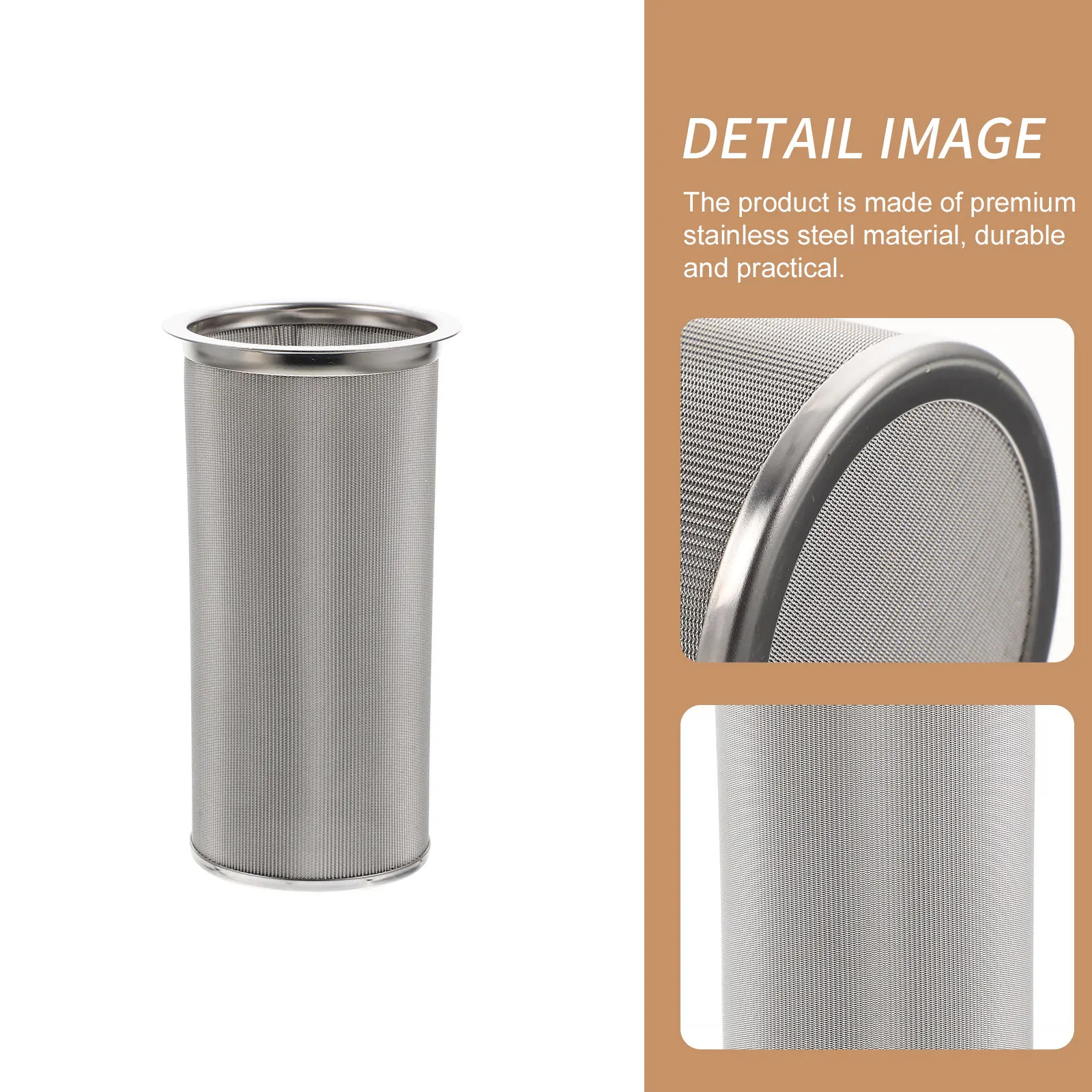 

Coffee Filter Stainless Steel Mesh Filtering Basket Cold Removable for