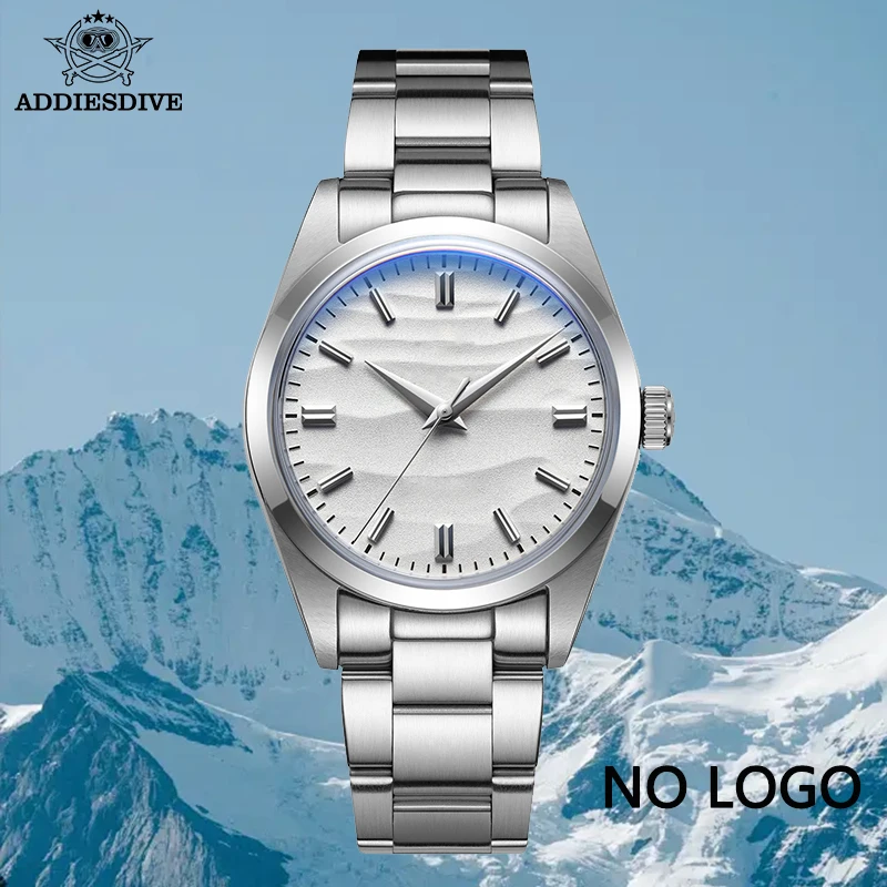 Addiesdive العلامة التجارية الأعلى 36 مللي متر ساعة كوارتز رجالية الغوص ساعة يد رياضية Reloj Hombre فقاعة مرآة غطاء قدر ساعات زجاجية AD2030