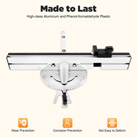 Precision Miter Gauge Adjustable Angle 0-60° Table Saw Precision Miter Gauge with Flip Stop Standard Slot for Woodworking