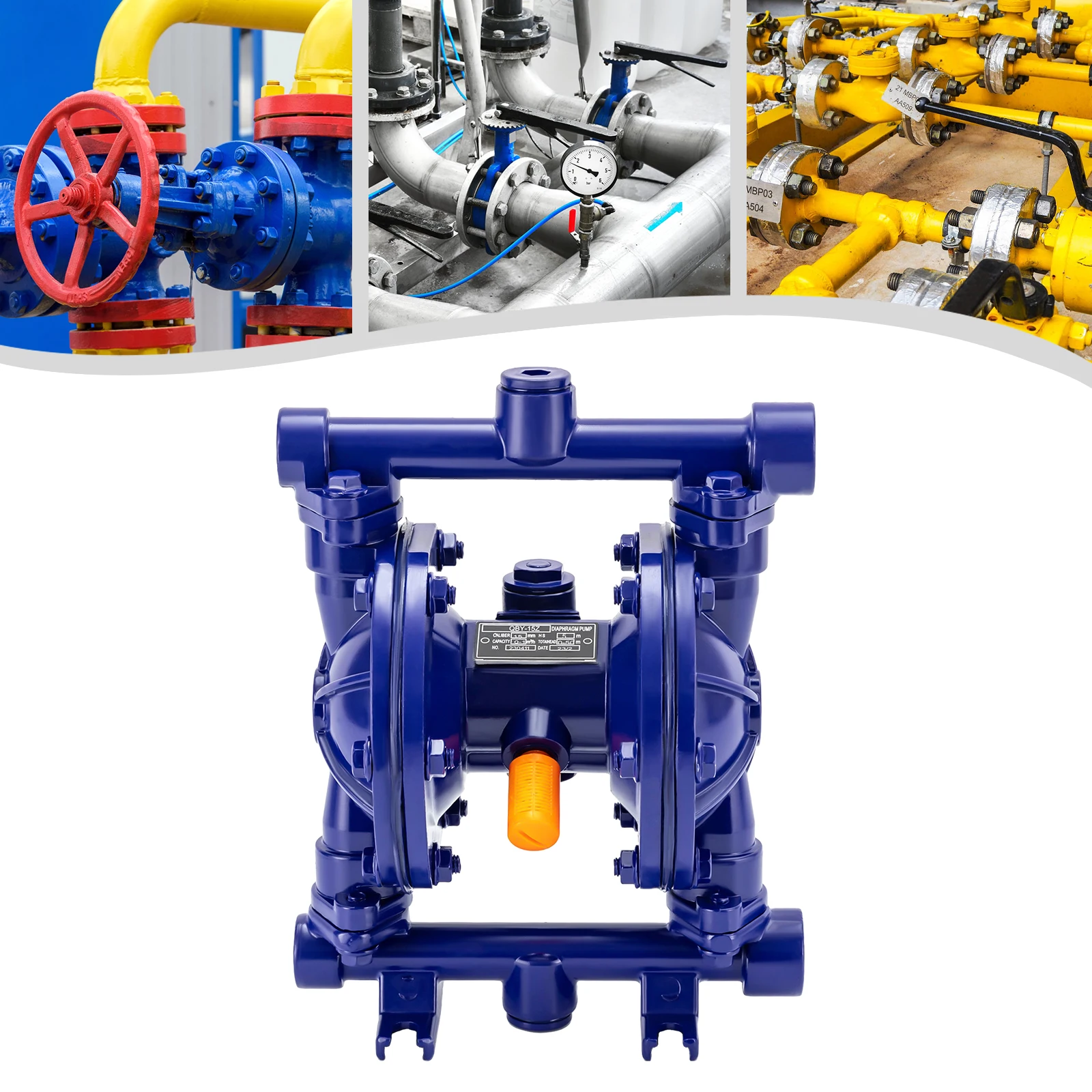 

Pneumatic Double Diaphragm Pump Air-Operated Diaphragm Pump Cast Iron for Water Solvents Petroleum Fluids in Multiple Industries