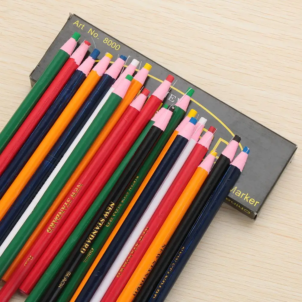 12PCS Tailor Garment Pencil Cut-free Erasable Marker Pen Craft Dressmaker Fabric Sewing Chalk Patchwork Sewing Accessories
