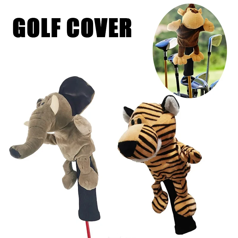 

Animal Design Golf Cover Plush Protector Woods Putters Headcover Playground Practice Birthday Gift Protective Accessories