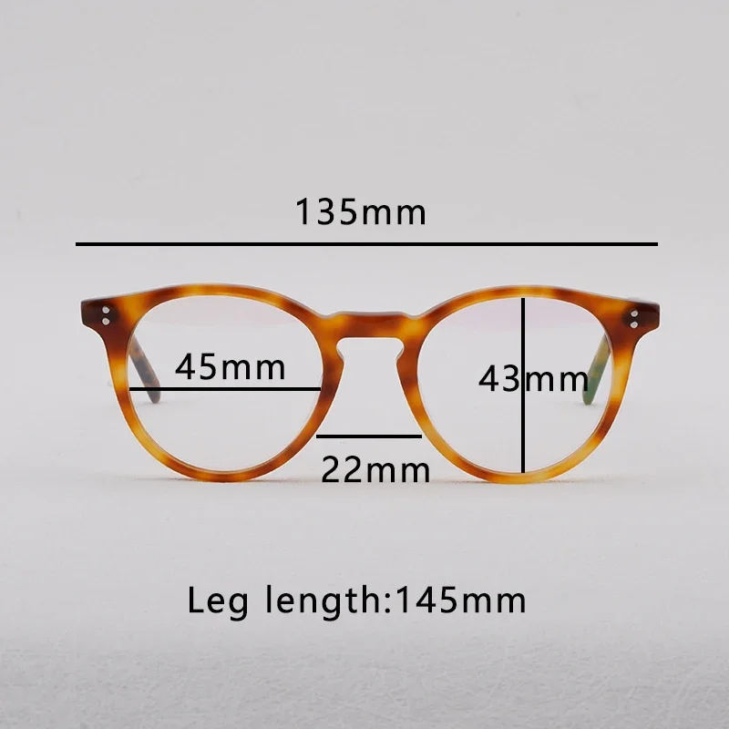 O'Malley Acetate Eyeglass Frames Round Glasses Frames Myopia Prescription Anti Blue Light Ray Lens OV5183 O Malley Glasses