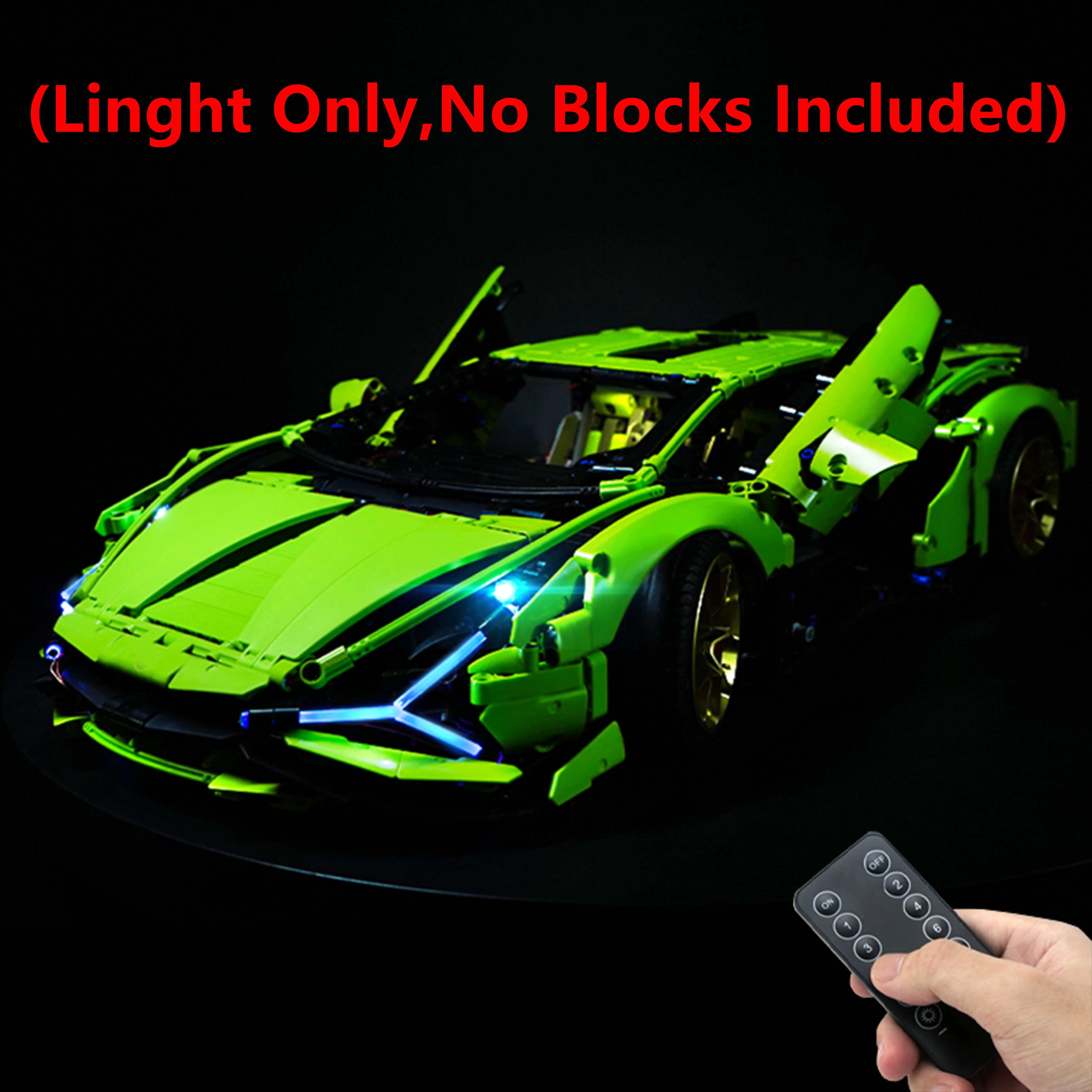

DIY LED Light Kit 42115 Supercar Building Block Model Remote Control Decorative Lighting Accessories Lights Only
