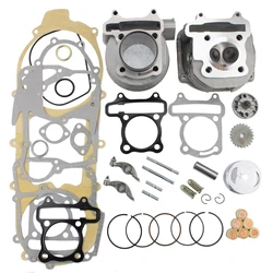 WILEBO Cylinder Heads Gaskets Piston Kit Replacement for 57.4mm GY6 4 Stroke 125cc-150cc 157QMJ 152QMI Big Bore Rebuild Kit