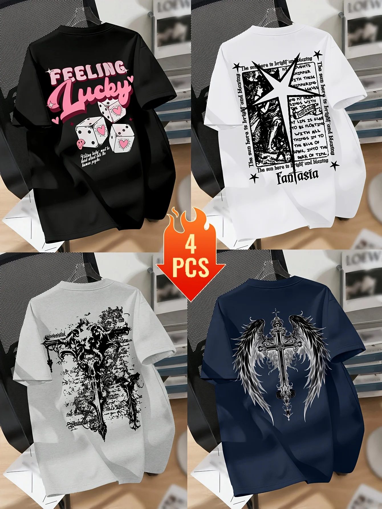

Local Stock of Men's Retro Gothic Wing Hoodies Comfortable Hooded Sweatshirts with Ropes and High-quality Casual Sweatshirts