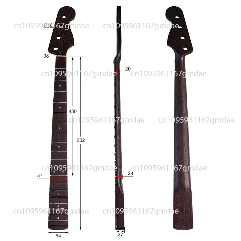 4-string matte 20-fret bass handle four-string electric bass assembly neck DIY accessories