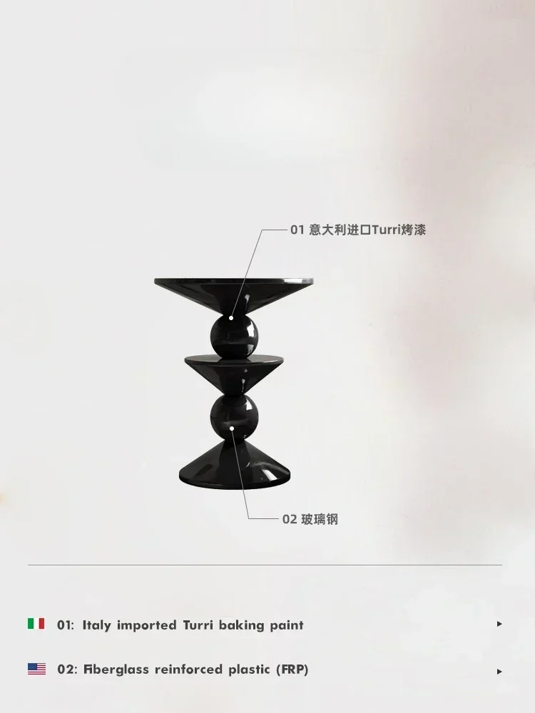 Sugar gourd design modeling edge few corners small round tabale living room balcony bedside factory price 4