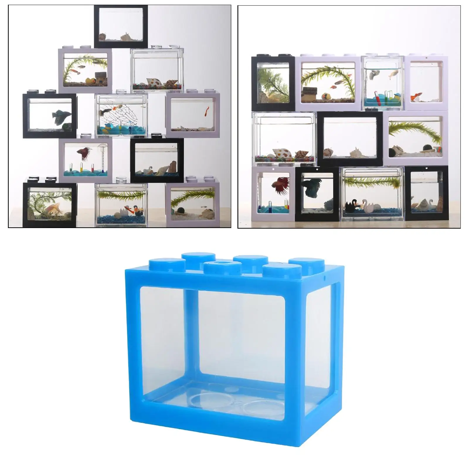 Aquarium Fish Tank, Building Blocks Superimposed Desktop  Aquarium