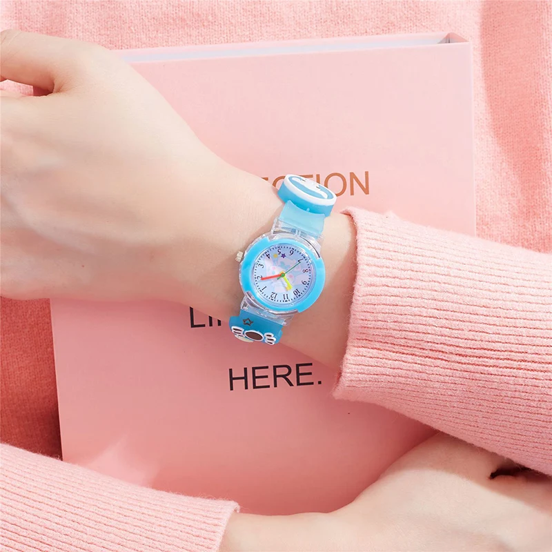 Kawaii Sanrio Kuromi Kids Watches Illuminated Watch Children Toys Anime Cinnamoroll My Melody Silicone Electronic Watches Gifts