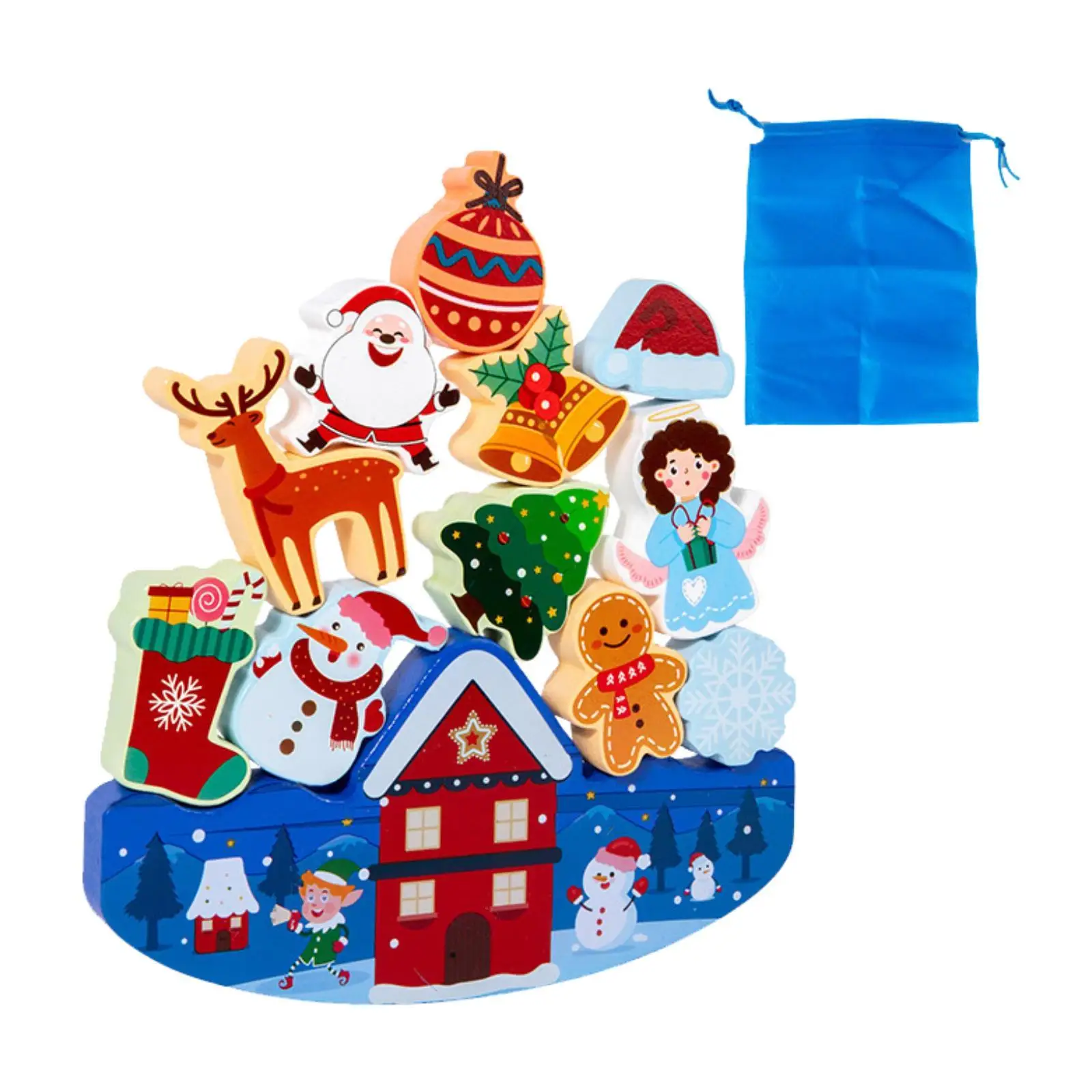 Christmas Stacking Toys Xmas Puzzle Gifts for Ages 3-6 Holiday