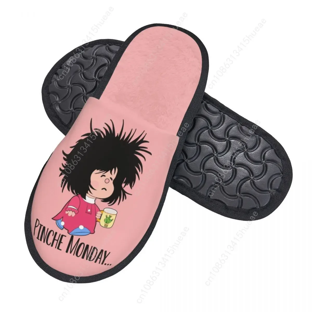 Pinche Monday Funny Mafalda Comfort Scuff Memory Foam Slippers Women Quino Argentina Comic Spa House Shoes