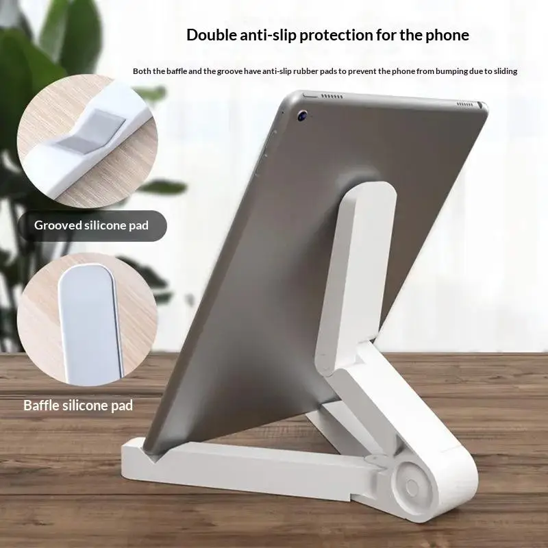 Universal Folding Tablet Holder For 4-10 Inch Triangle Bracket For Live Streaming Binge Watching Simple Lazy Foldable Stand