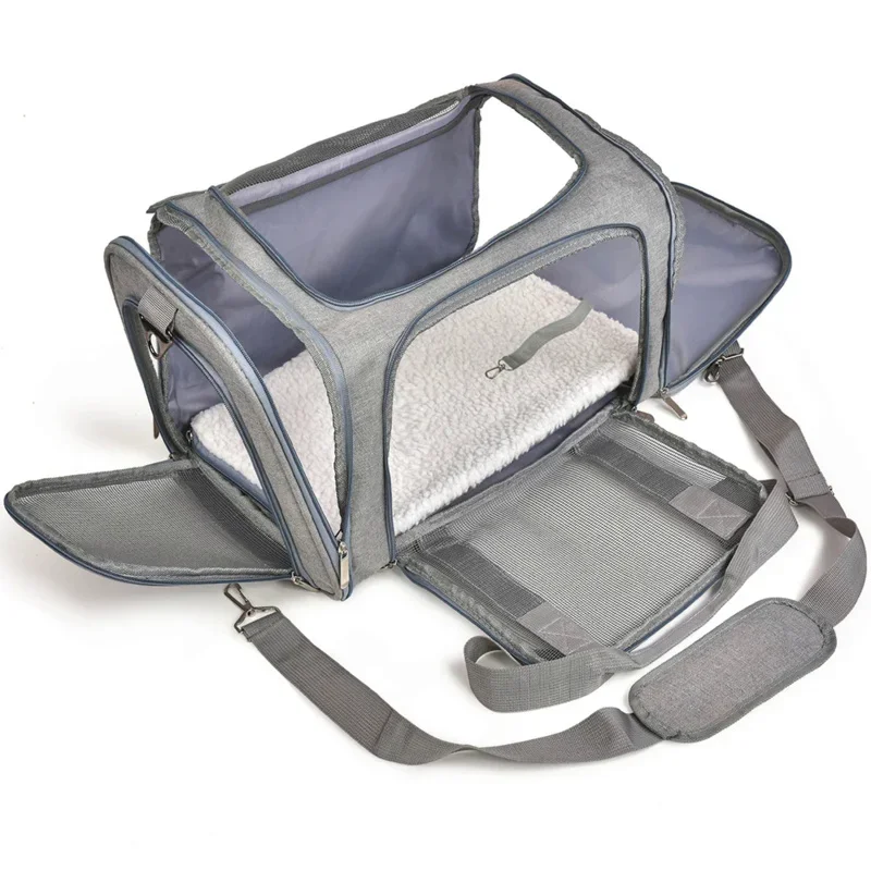 Imagem -02 - Airline Aprovado Pet Carrier Bolsa Mochila Lateral Macia Bolsas de Viagem Transporte para Cães Pequenos e Gatos Outgoing