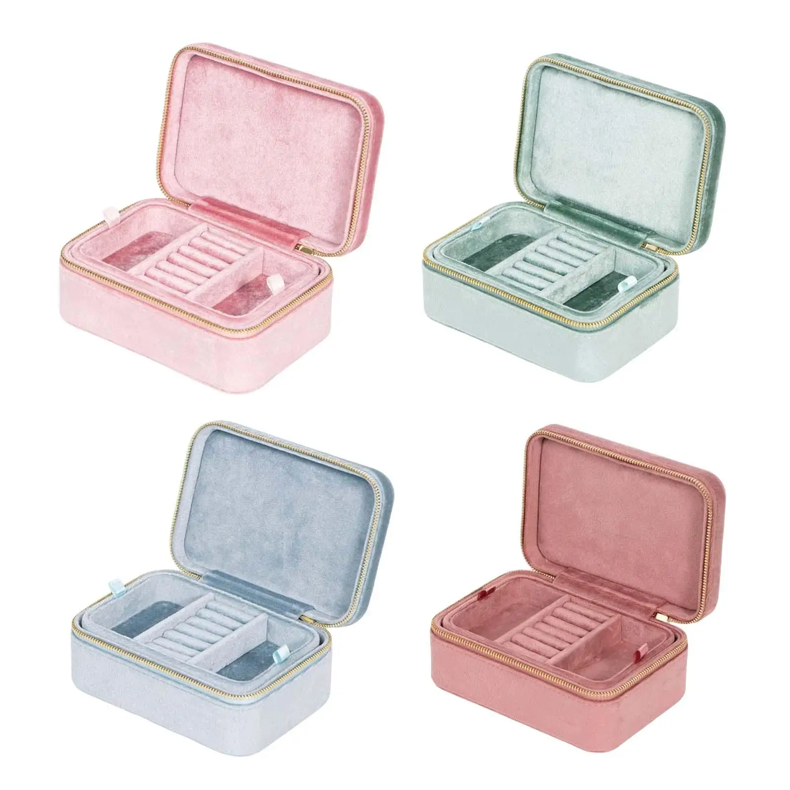 Double Layer Jewelry Organizer Box Gift Lightweight Storage Travel Jewelry Case for Rings Necklaces Watch Bracelets Travel