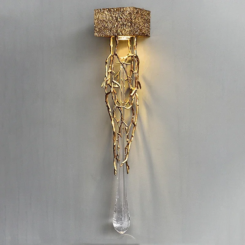 

Nordic Luxury Copper LED Wall Lamp for Home Decoration Living Room Bedroom Bedside Wall light Dining Room Indoor Lighting