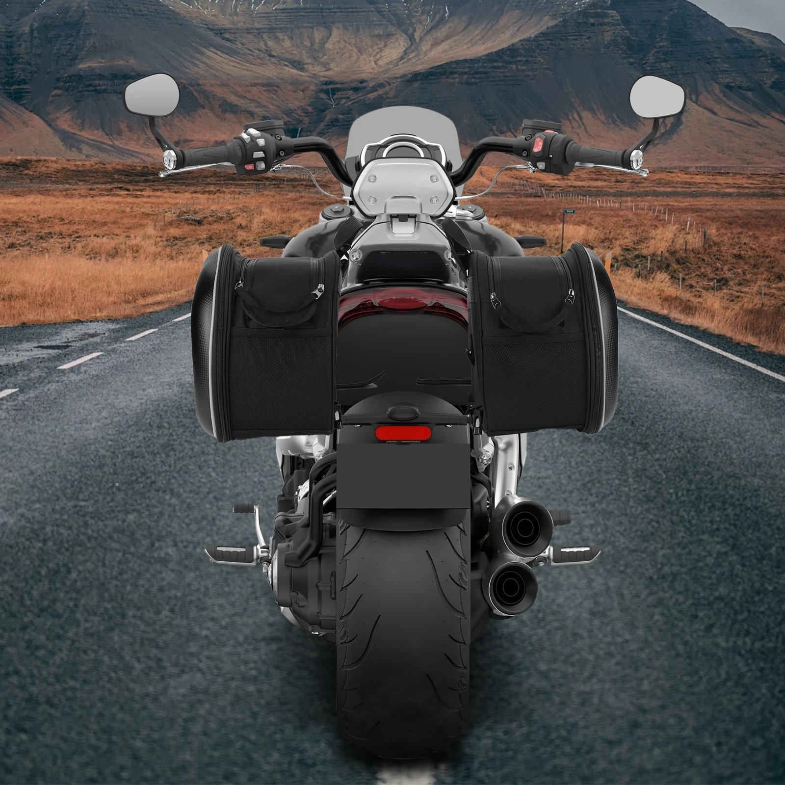 

58L Motorcycle Rear Side Bags Waterproof Moto Side Storage Bag Large Capacity Moto Cycling Luggage Bag for Most Motorcycles