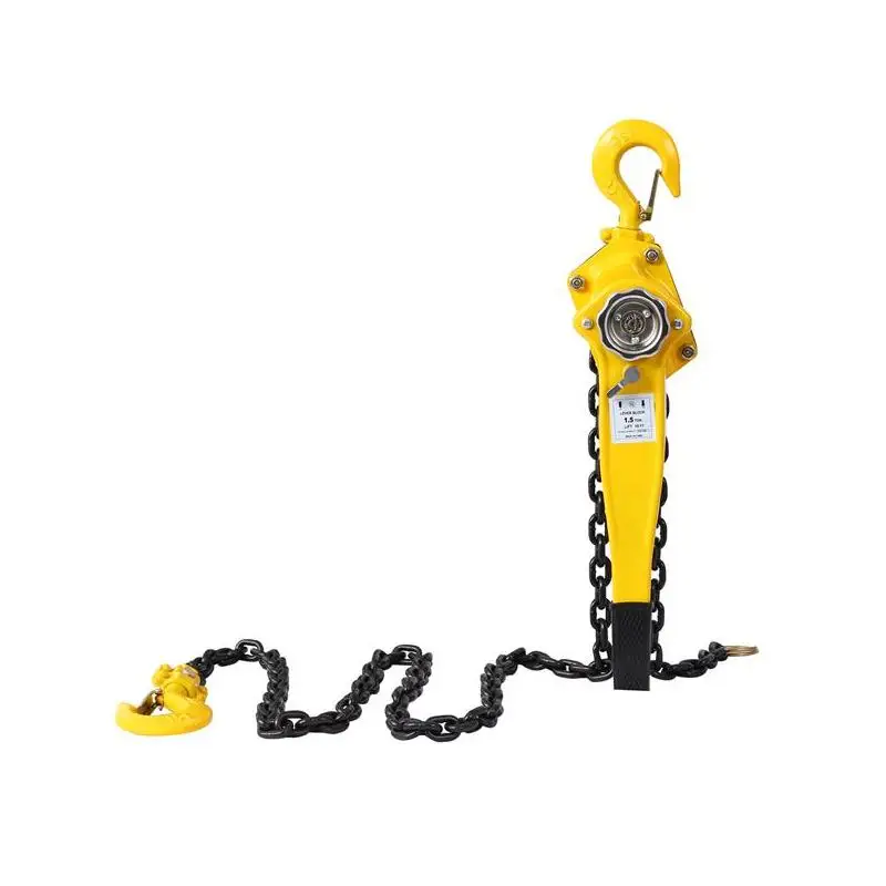 Talha de corrente com alavanca de 1,5 toneladas, capacidade de 3300 lbs, elevador de corrente de 20 pés com ganchos resistentes, extrator de catraca