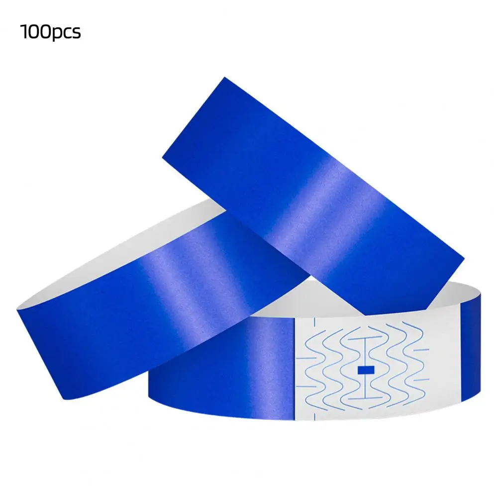 Durable Wristband Material Waterproof Attendance Bracelets 100pcs Waterproof Synthetic Paper Wristbands for Events for Amusement