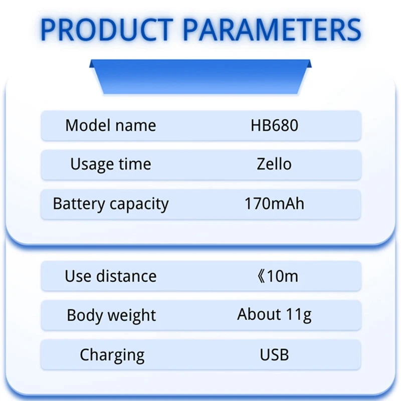 Nuevo auricular Bluetooth inalámbrico manos libres con micrófono para walkie talkies, teléfono Andorid, ZL20 ZL50 ZL60 ZL80