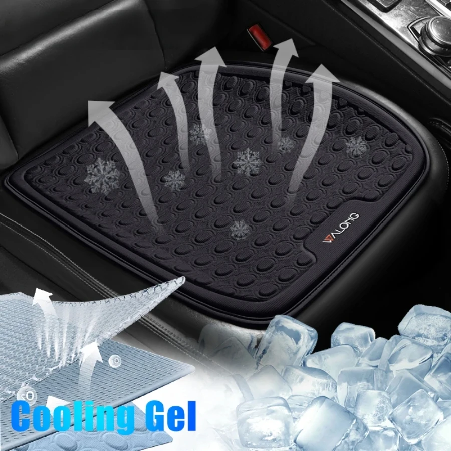 

2025 New Premium Cooling Gel Car Seat Cushion Honeycomb Breathable Ice Silk Car Seat Cover Non-Slip Cooling Mat for Office Chair