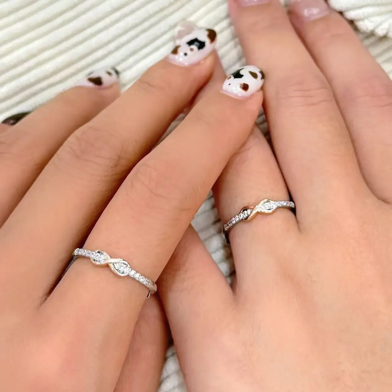 2PCS Forever Best Frineds Pink Infinity Love Ring – A Promise That Never Ends