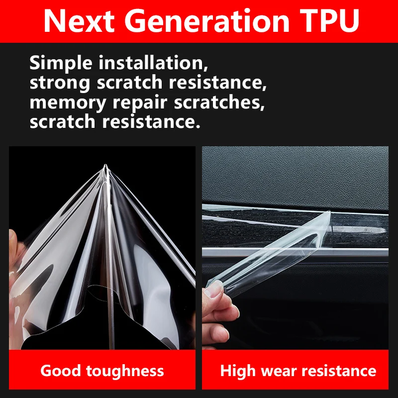 TPU Transparent Film for Mazda CX8 CX-8 2019-2023 Car Interior Sticker Center Console Gear Dashboard Door Windows Lifting Panel