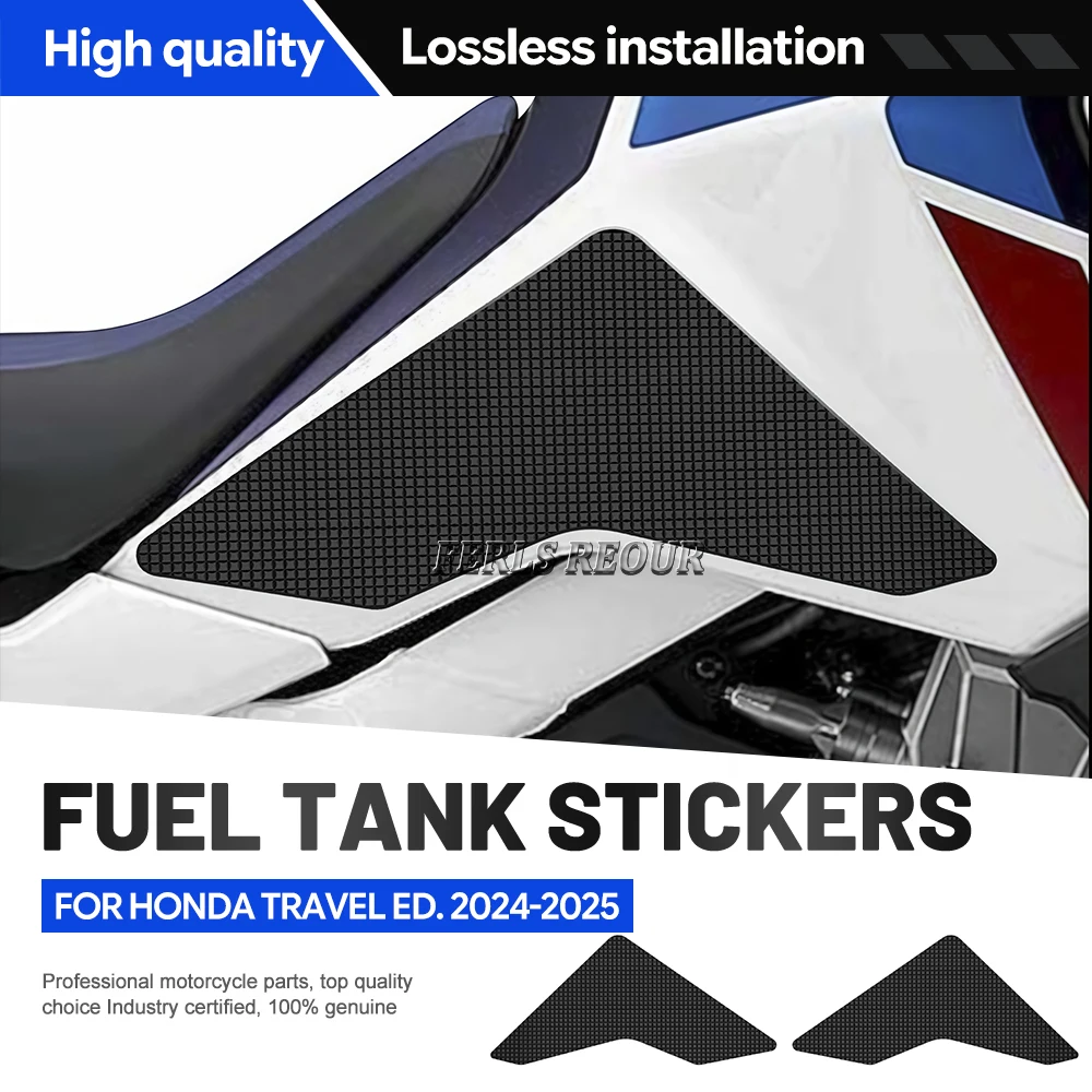 Fuel Tank Stickers for Honda Desert Track, Black Rubber Fuel Tank Mats, Motorcycle Fuel Tank Anti-Slip Protective Stickers