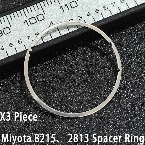 Imagen 2 del producto Para Miyota 8215, 2813 anillo espaciador de movimiento compatible con Miyota 8200 8215 8205 movimiento de reloj fijo piezas de reparación de anillo de hierro