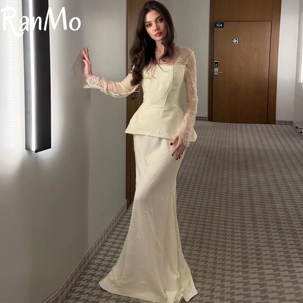 

Ranmo Simple 2026 Lace Long Sleeves Prom Dresses Customized Mermaid Women's Birthday Party Dress Special Occasion Evening Gowns