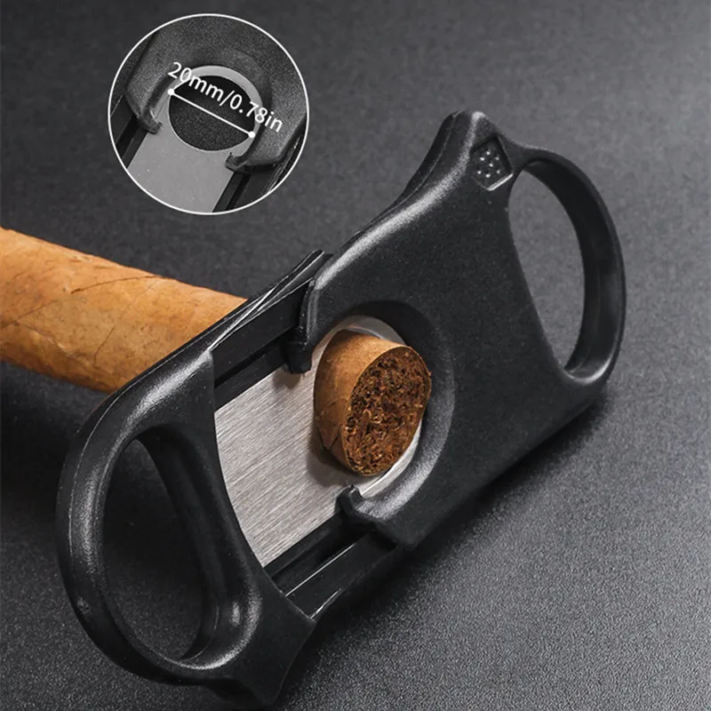 Plastic Cigar Cutter Stainless Steel Manual Cigarette Breaker Cigar Accessories