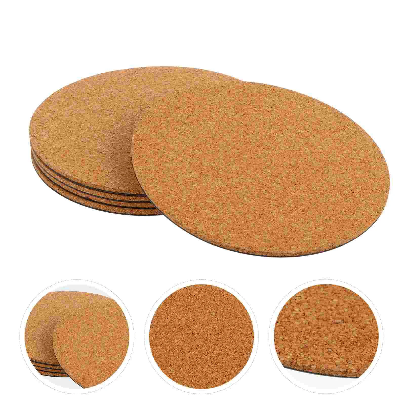 

5 Pcs Cork Planter Mat Corkboards Pot Coaster Plants Plate Large Flowerpot Pad Tray Potted