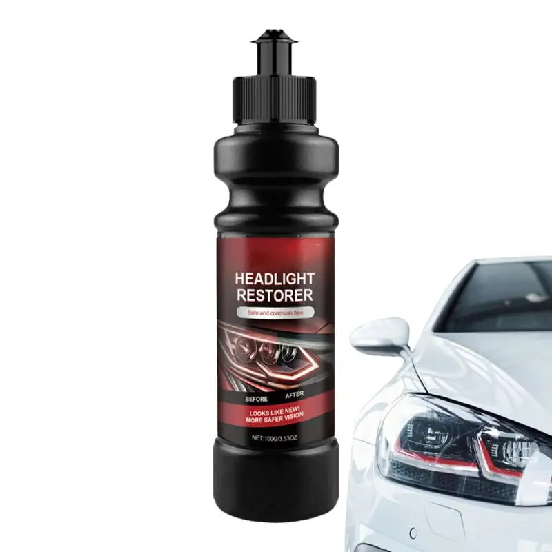 Crema de restauración de faros de coche, pasta de reparación de faros de coche, herramienta de limpieza de faros de protección contra cortocircuitos para camión sedán