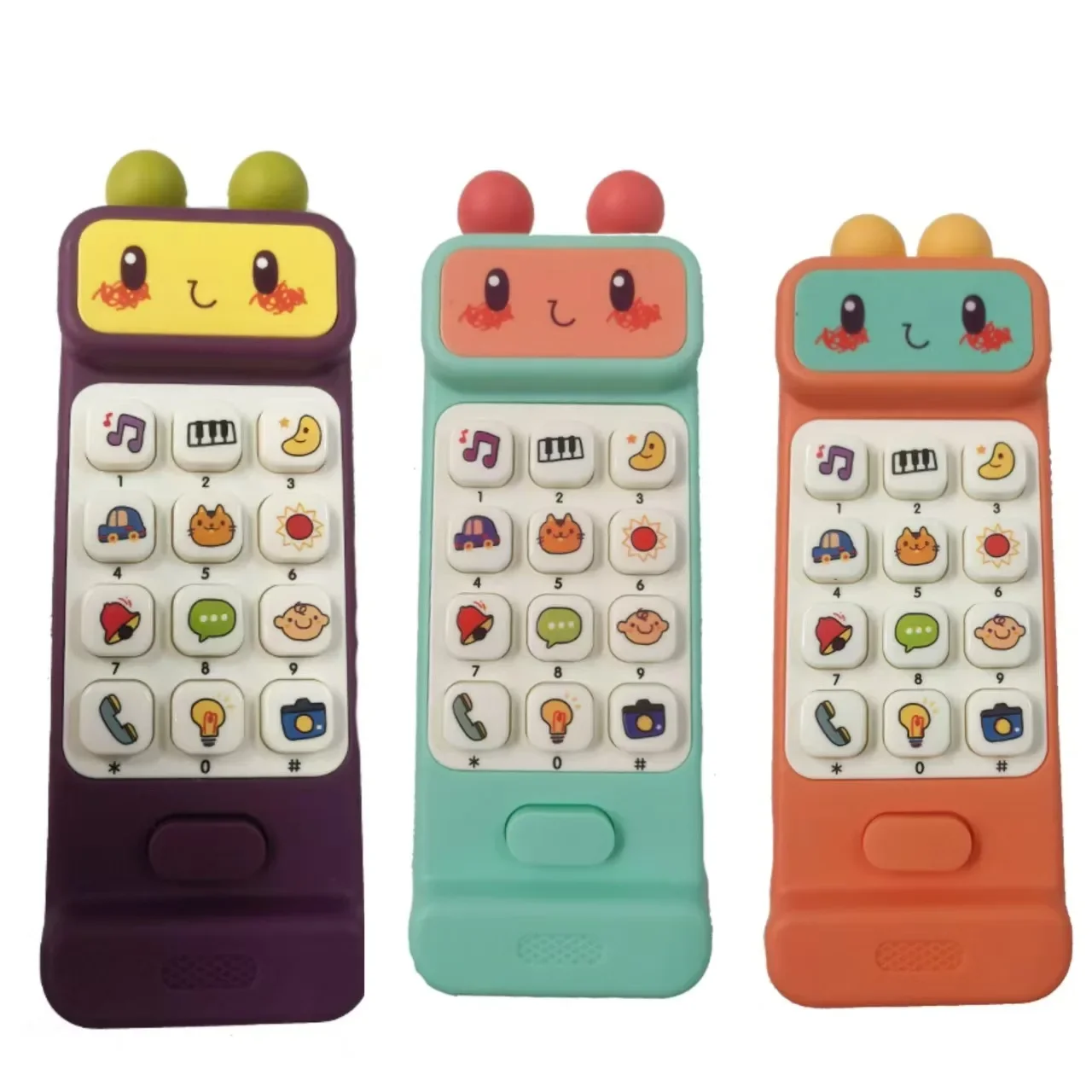 다기능 시뮬레이션 휴대폰 유아 조기 교육 장난감, 음악 소리 전화 수면 장난감, 치발기 어린이 선물