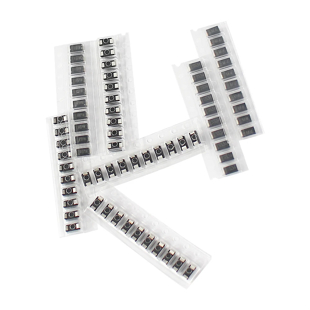 70/210pcs SMD Diodes 7 Values Electronics Schottky Diode Set Includes 1N4007 M7 1N4001 M1 1N4004 M4 SS14 1N5819 US1M RS1M SS34