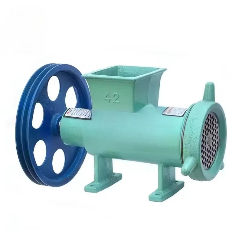 

32 42 52 62 Cast iron electric meat grinder Meat grinder with pulley with motor Sale