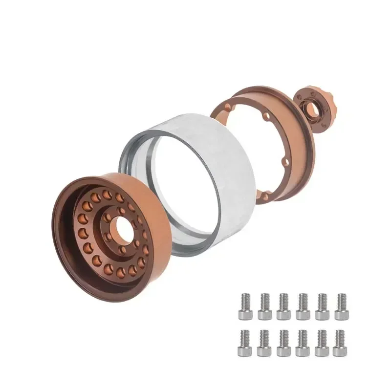 4 Uds 1,9 pulgadas Offset -8mm Beadlock RC juego de llantas cubo de rueda para 1:10 coche Crawler Axial SCX10 II 90046 SCX10 III AXI03007 TRX4