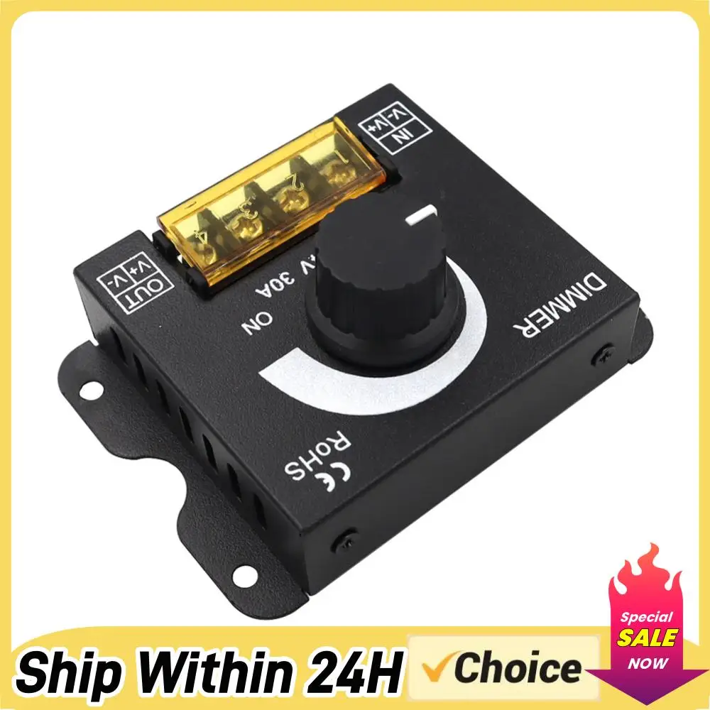 

DC 12V-24V LED Dimmer Switch PWM Digital Stepless Dimming LED Brightness Regulator for Lamp Strip Single Color Lamp