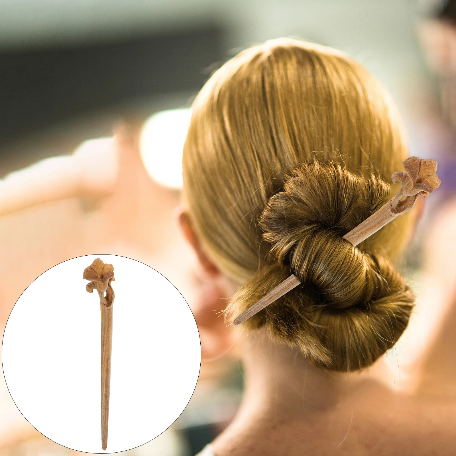 

Sandalwood Hairpin Accessory Women Ancient Chopsticks Durable Styling Tool Vintage Design Hairstyle DIY Unique Gift