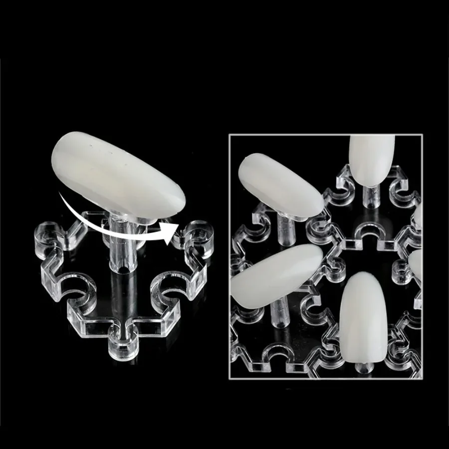 Detachable Nail Bracket Practice Base Rotating Cat's Eye  Press on Nail Display Tool Nail Bracket Display Stand Woth Storage Box