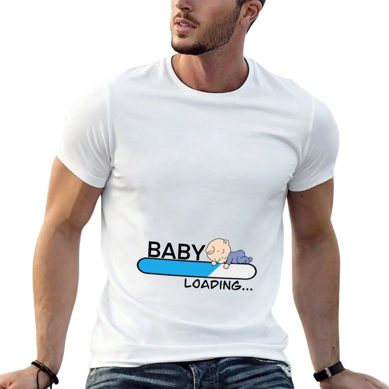 Baby loading... baby boy on the way T-Shirt essential t shirt cotton t shirts man 100% mens graphic t shirts T-shirt