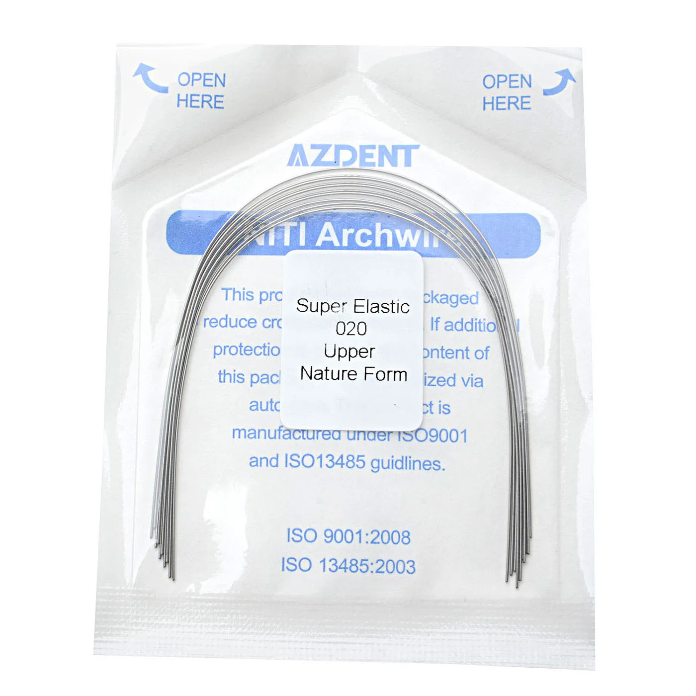 10 Teile/paket AZDENT Dental Kieferorthopädische Super Elastische Niti Runde Rechteckige Bogen Drähte Natur Form Bogen Draht Oberen Unteren – Detail 2