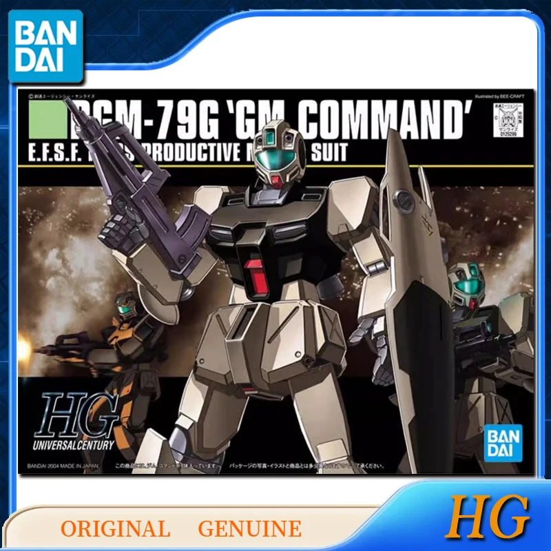 Bandai Original Genuine HG GUNDAM DGM-79G 'GM COMMAND' Anime Action Figures Toys for Kids Gift Assembly Model Ornaments