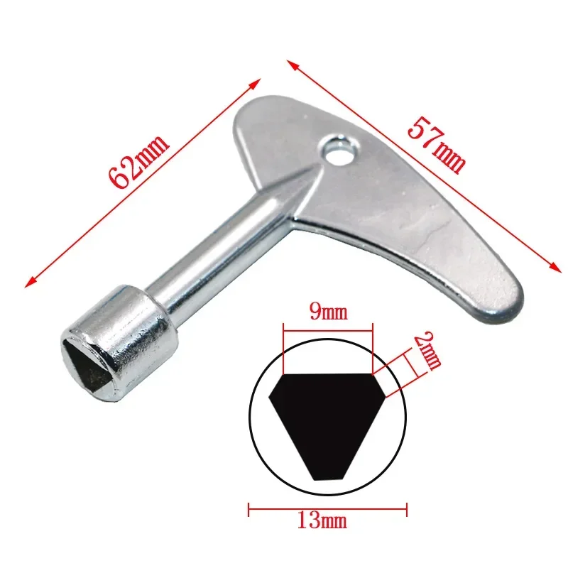 Multi-purpose Key Wrench Stainless Steel Inner Triangle Key Wrench Plumber for Electric Cabinet Train Elevator Emergency Lift