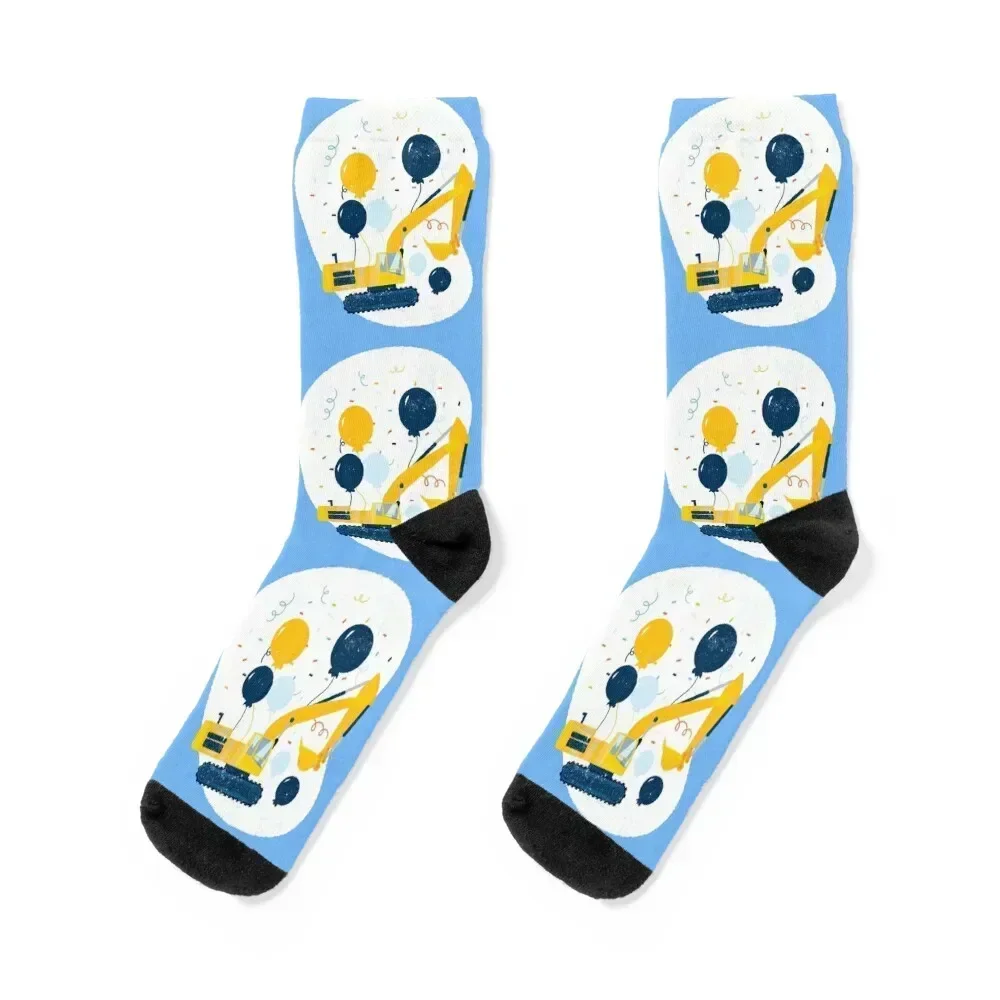 Birthday excavator Socks Wholesale halloween floral Non-slip Socks Woman Men's