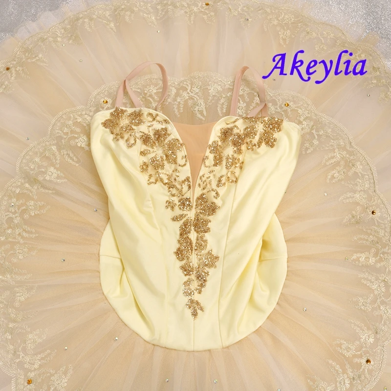 Cream beige Paquita Ballet Tutu women Professional Platter Pancake Tutu classical Dress girls Competition performance BLST20083